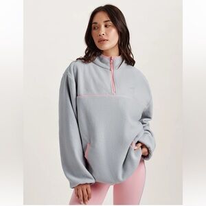 NWT SET Active Microfleece Half Zip in Blush (size medium)